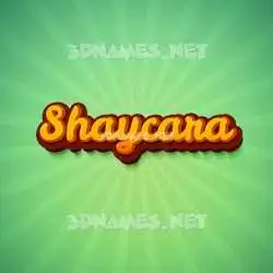 shaycara in Green Rays style - 3D name wallpaper