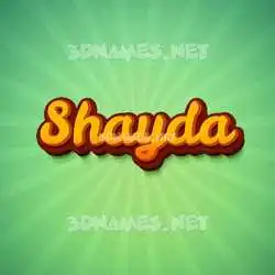 shayda in Green Rays style - 3D name wallpaper