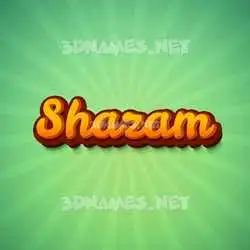 shazam in Green Rays style - 3D name wallpaper