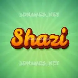 shazi in Green Rays style - 3D name wallpaper