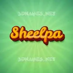 sheelpa in Green Rays style - 3D name wallpaper