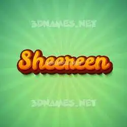 sheereen in Green Rays style - 3D name wallpaper