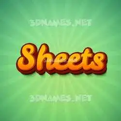 sheets in Green Rays style - 3D name wallpaper