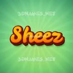 sheez in Green Rays style - 3D name wallpaper