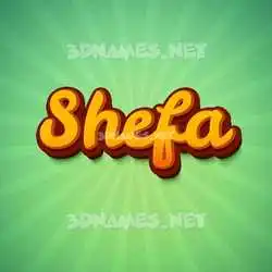 shefa in Green Rays style - 3D name wallpaper