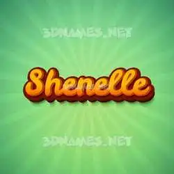 shenelle in Green Rays style - 3D name wallpaper
