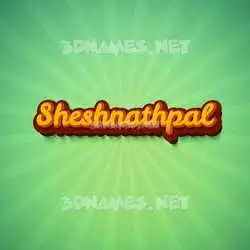 sheshnathpal in Green Rays style - 3D name wallpaper