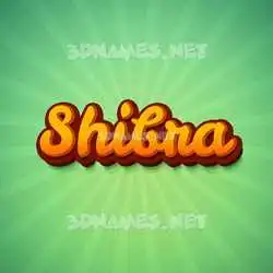 shibra in Green Rays style - 3D name wallpaper