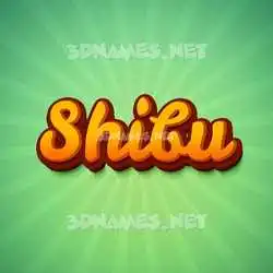 shibu in Green Rays style - 3D name wallpaper