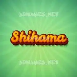 shihama in Green Rays style - 3D name wallpaper