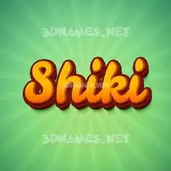 shiki in Green Rays style - 3D name wallpaper