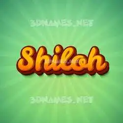 shiloh in Green Rays style - 3D name wallpaper