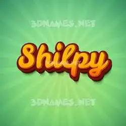 shilpy in Green Rays style - 3D name wallpaper