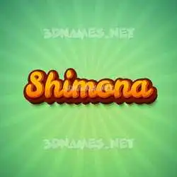 shimona in Green Rays style - 3D name wallpaper
