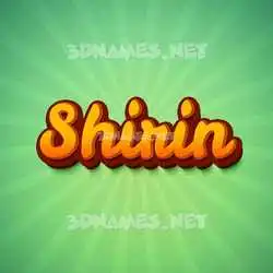shirin in Green Rays style - 3D name wallpaper