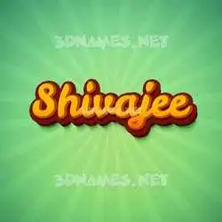 shivajee in Green Rays style - 3D name wallpaper