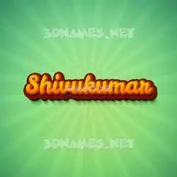 shivukumar in Green Rays style - 3D name wallpaper