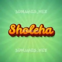sholeha in Green Rays style - 3D name wallpaper