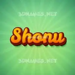 shonu in Green Rays style - 3D name wallpaper