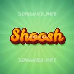shoosh in Green Rays style - 3D name wallpaper
