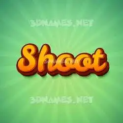 shoot in Green Rays style - 3D name wallpaper