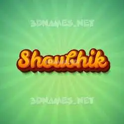 shoubhik in Green Rays style - 3D name wallpaper