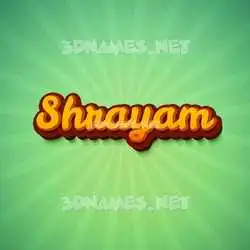 shrayam in Green Rays style - 3D name wallpaper