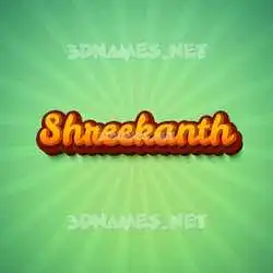shreekanth in Green Rays style - 3D name wallpaper