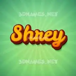 shrey in Green Rays style - 3D name wallpaper