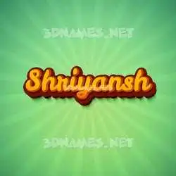 shriyansh in Green Rays style - 3D name wallpaper