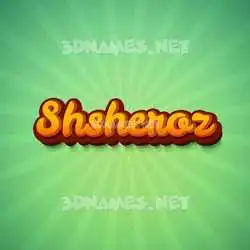 shsheroz in Green Rays style - 3D name wallpaper