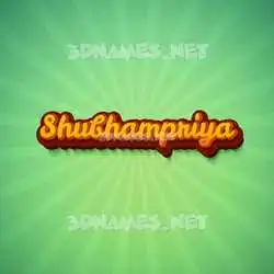 shubhampriya in Green Rays style - 3D name wallpaper