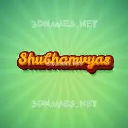 shubhamvyas in Green Rays style - 3D name wallpaper