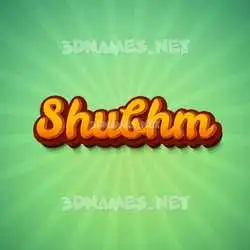 shubhm in Green Rays style - 3D name wallpaper