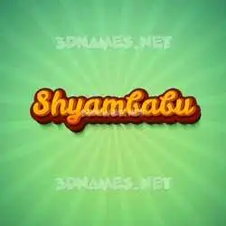 shyambabu in Green Rays style - 3D name wallpaper