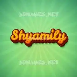 shyamily in Green Rays style - 3D name wallpaper
