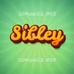 sibley in Green Rays style - 3D name wallpaper