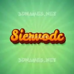 siervodc in Green Rays style - 3D name wallpaper