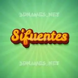 sifuentes in Green Rays style - 3D name wallpaper