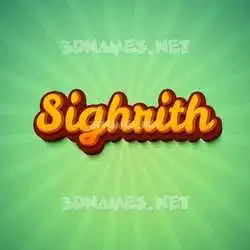 sighrith in Green Rays style - 3D name wallpaper