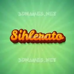 sihlerato in Green Rays style - 3D name wallpaper