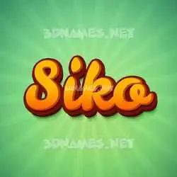 siko in Green Rays style - 3D name wallpaper