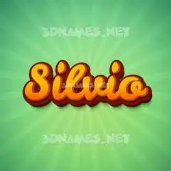 silvio in Green Rays style - 3D name wallpaper