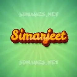simarjeet in Green Rays style - 3D name wallpaper