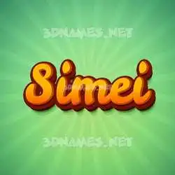 simei in Green Rays style - 3D name wallpaper