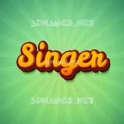 singer in Green Rays style - 3D name wallpaper