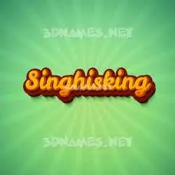 singhisking in Green Rays style - 3D name wallpaper