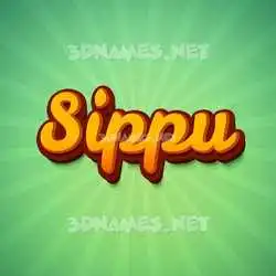 sippu in Green Rays style - 3D name wallpaper