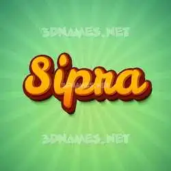 sipra in Green Rays style - 3D name wallpaper