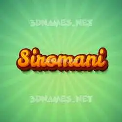 siromani in Green Rays style - 3D name wallpaper